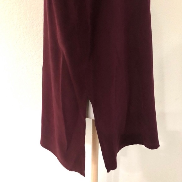 Eileen Fisher Open Front Silk Top Solid Claret S - Picture 6 of 7